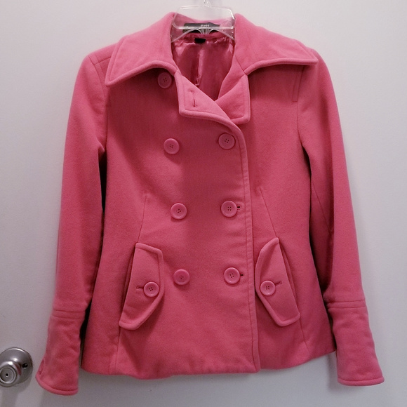 Express Jackets & Blazers - Express Design Studio Short Pink Pea Coat